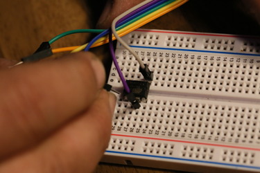 ATTiny auf einem Breadboard